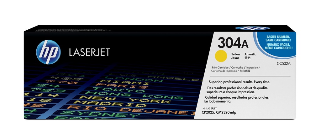 [CC532A] CC532A HP CLJ CP2025 YELLOW PRINT CARTRIDGE WITH COLORSPHERE TONER