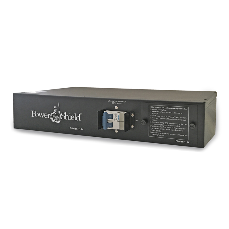 [9346909000774] 9346909000774 PowerShield Rack Mount 1:1 Maintenance Bypass Switch for 6-10kVA UPS, 2U, HW, Interlocked, ensures uninterrupted power during maintenance