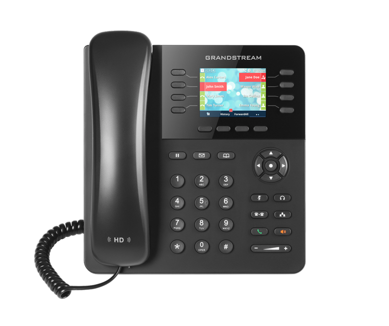 [6947273701965] 6947273701965 Grandstream GXP2135 8 Line IP Phone, 4 SIP Accounts, 320x240 Colour LCD Screen, HD Audio, Built-In Bluetooth, Powerable Via POE