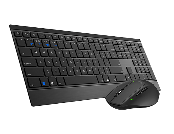 [6940056187499] RAPOO 9500M Bluetooth  2.4G Wireless Keyboard Mouse Combo Black- Multi-Device connection - Adjustable1600DPI 4.5mm Ultra-Slim. 12 Months Battery Life