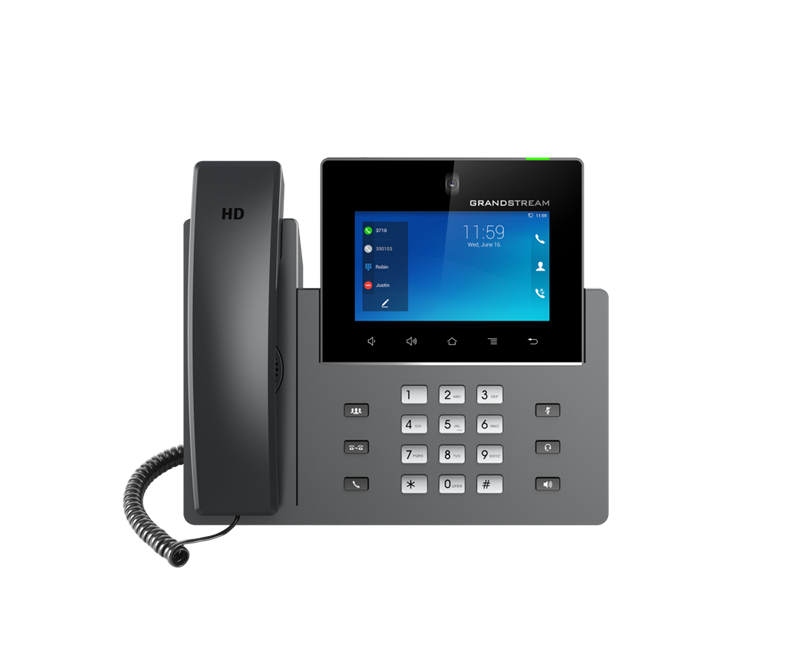 [6947273702917] Grandstream GXV3350 16 Line Android IP Phone, 16 SIP Accounts, 1280 x 800 Colour Touch Screen, 1MB Camera, Built In Bluetooth+WiFi, Powerable Via POE