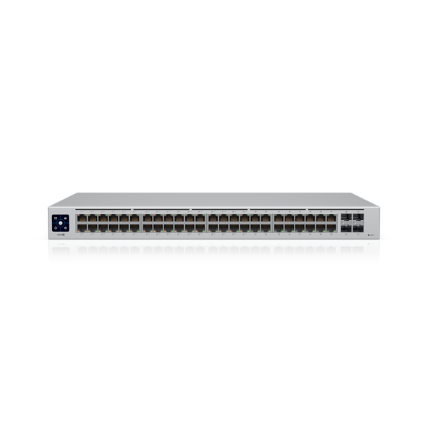 [810010072177] Ubiquiti UniFi 48-port Managed Gigabit Layer2 switch,  48x Gigabit Ethernet Ports w/ 32x 802.3at POE+, 4x SFP Port Touch Display 195W, 2Yr Warr