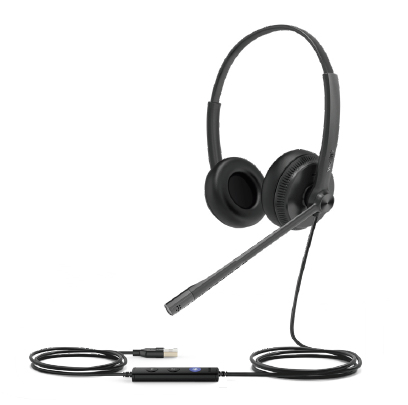 [6938818307322] 6938818307322 Yealink UH34 Lite Dual Teams USB Headset, Lightweight, All Day Wearing Comfort, Ear Wideband Noise Cancelling Microphone, Foamy Ear Cushions, USB-A