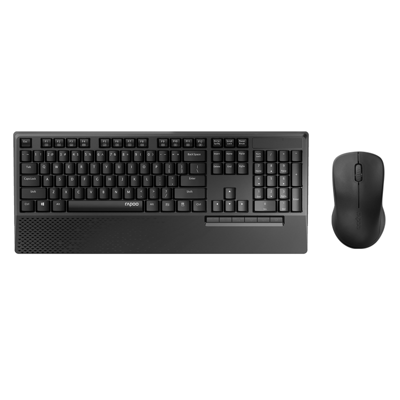 [6940056187376] RAPOO X1960 Wireless Mouse and Keyboard Combo with Palm Res -1000DPI, Wireless 2.4G, 10m Range, Spill Resistant, Plug-and-Play