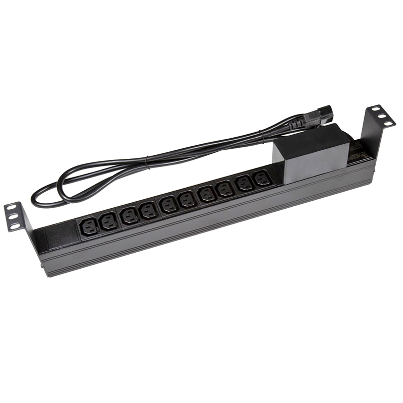 [3968876022625] 3968876022625 PowerShield Horizontal PDU with IEC C14 Input, 10 x C13 outlets, provides reliable power distribution for horizontal installations