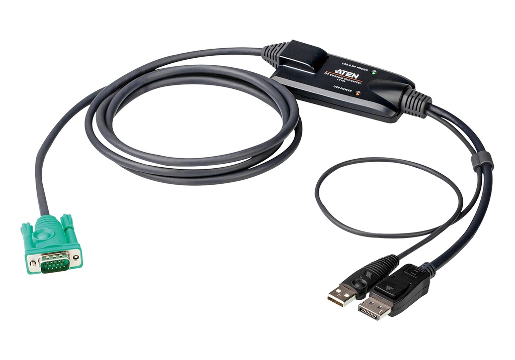 [4719264649523] 4719264649523 Aten DisplayPort Console Converter, connects an Aten SPHD (VGA KVM) interface switch to a DisplayPort and USB PC, up to 1920 x 1080 @ 60 Hz, compliant