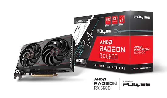 [4895106290662] 4895106290662 SAPPHIRE PULSE AMD RADEON™ RX 6600 Gaming Graphics Card 8GB GDDR6, AMD RDNA 2, HDMI/DP (11310-01-20G)