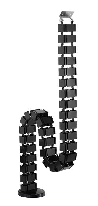 [6956745166232] Brateck Quad Entry Vertebrae Cable Management Spine Material.Steel,ABS Dimensions 1300x67x35mm -- Black (LS)