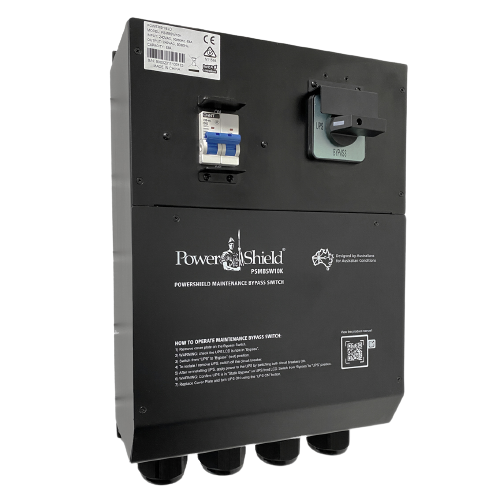 [9346909001153] 9346909001153 PowerShield Wall Mount 1:1 Maintenance Bypass Switch for 6-10kVA UPS, HW, Interlocked, facilitates safe maintenance procedures