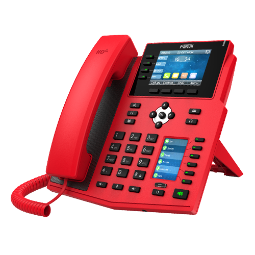 [IPF-X5U-R] IPF-X5U-R Fanvil X5U-RED High End Enterprise IP Phone - 3.5" Colour Screen, 16 Lines, 40 x DSS Buttons, Dual Gigabit NIC,Bluetooth - 2 Years Warranty - RED