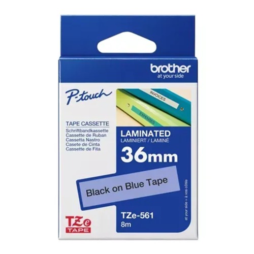 [COB-TZE561] COB-TZE561 Brother TZE-561 - 36MM BLACK ON BLUE TZ TAPE
