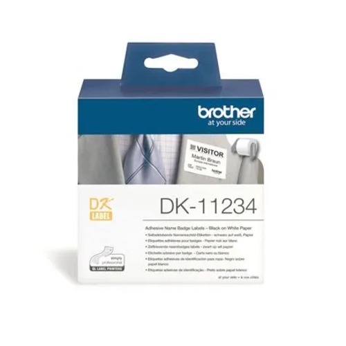 [COB-DK11234] COB-DK11234 Brother DK-11234 - WHITE 60MM  x 86.10MM  x 260 NAME BADGE LABELS