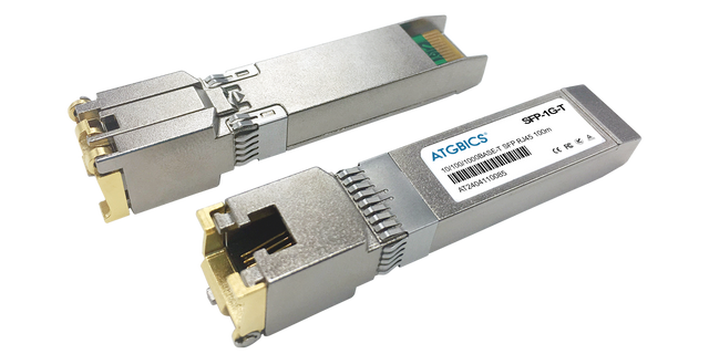 SFP Pluggable Module, 10/100/1000TX, 100m, RJ45 conn. (0 to 70C)