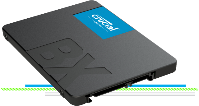 CRUCIAL BX500 500GB, 2.5" INTERNAL SATA SSD, 550R/500W MB/s CT500BX500SSD1