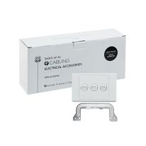 Ultima 3 Gang Switch 250V 16AX - Horizontal - 10 Pack with 10 FREE C-Clips