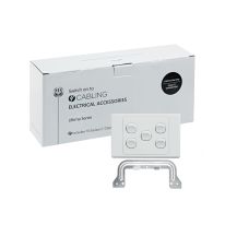 Ultima 5 Gang Switch 250V 16AX - Horizontal - 10 Pack with 10 FREE C-Clips