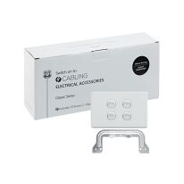 Classic 4 Gang Switch 250V 16AX - Horizontal - 10 Pack with 10 FREE C-Clips