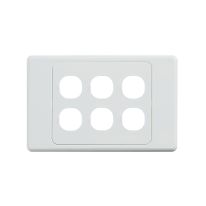 Ultima 6 Gang Switch Cover - White