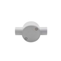 Junction Box 20mm 2 Way Through - 10 Pack
