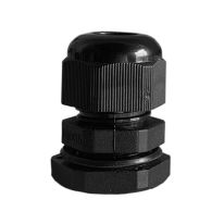 16mm Nylon Cable Gland Long Threaded with Washer - 30 Pack