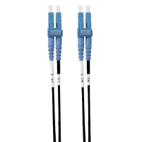 1m LC-LC OS1 / OS2 Singlemode Fibre Optic Cable: Black