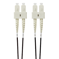 10m SC-SC OM4 Multimode Fibre Optic Patch Cable: Black