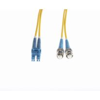 1m LC-ST OS1 / OS2 Singlemode Fibre Optic Cable: Yellow