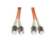 15m ST-ST OM1 Multimode Fibre Optic Cable: Orange