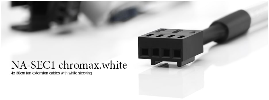 Noctua NA-SEC1 Chromax.White 30cm 4-Pin PWM Power Extension Cables 4-Pack