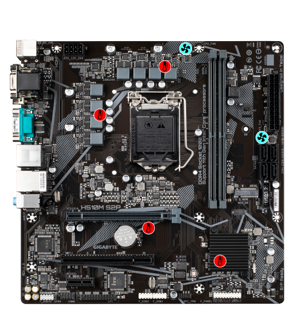 H510M S2P Micro ATX LGA1200 Motherboard GA-H510M-S2P