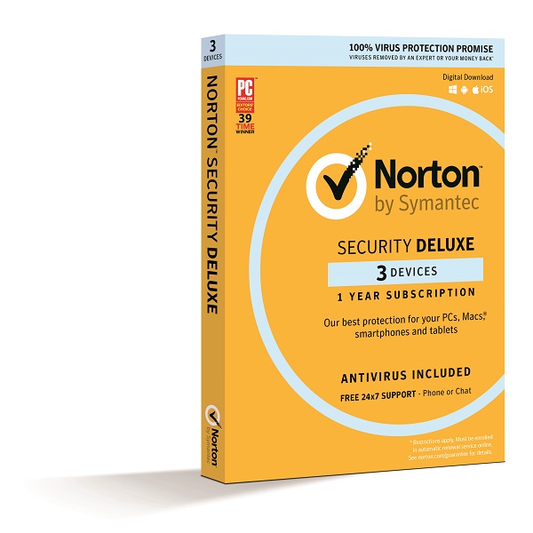 Norton Security Deluxe 3 Device 1 Year OEM 21368742