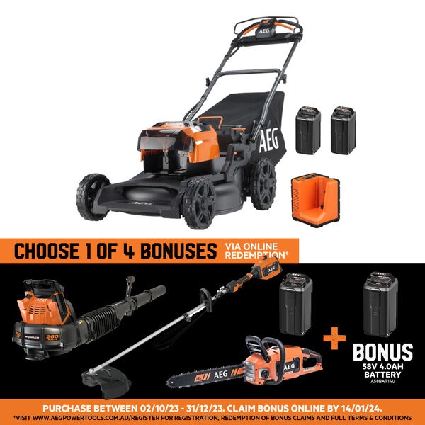 58V Brushless 21” Self-Propelled Lawn Mower 8.0Ah ULTIMATE HD Kit A58LMWSP282U