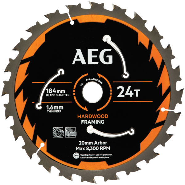 184MM 24 Tooth Circular Saw Blade ACSB184T24