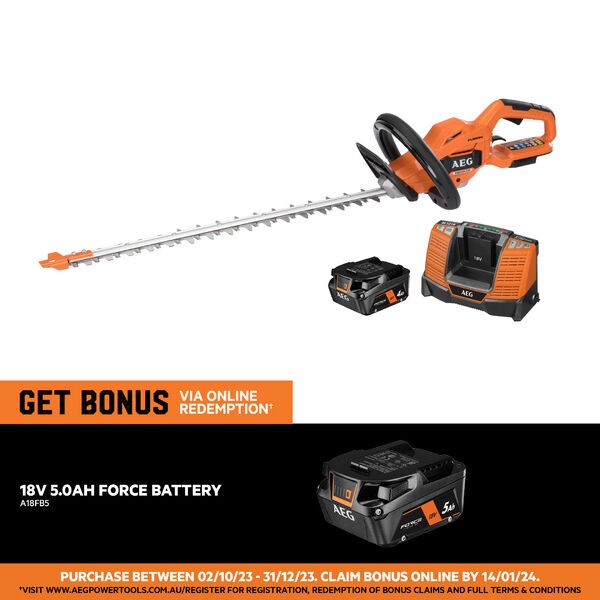 18V FUSION 550mm Hedge Trimmer 4.0Ah FORCE Kit A18FHTR14