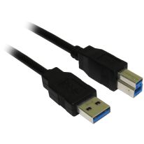 2M USB 3.0 AM-BM Cable: Black