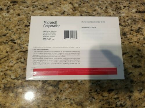 FQC-08929 Windows Professional 10 64Bit DVD