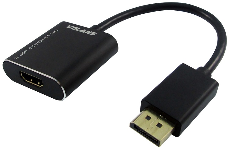 [VL-DPHM2] Aluminium ACTIVE DisplayPort 1.4 to HDMI 2.0b Converter with HDR10 (4K/60Hz) VL-DPHM2