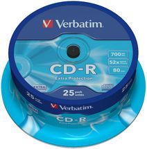 CMV43432 Verbatim CD-R 700MB 25Pk Spindle 52x