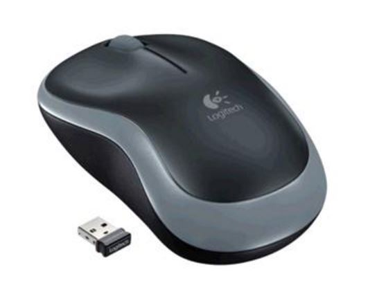 MILT-M185 Logitech M185 Wireless Mouse Nano Receiver Grey 1-year battery life Logitech Advanced 2.4 GHz wireless connectivity