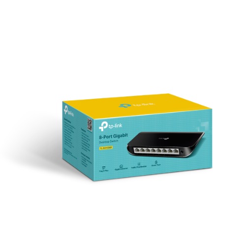 NWTL-SG1008D TP-Link TL-SG1008D 8-Port Gigabit Unmanaged Switch Desktop Wall-Mounting Plastic Case Fanless Supports MAC address 802.1p/DSCP QoS