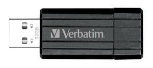 USV-49064 Verbatim Store'n'Go Pinstripe USB Drive 32GB USB Storage Drive Memory Stick (Black) 2 Years Limited Warranty