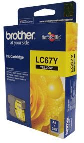 COB-LC67Y Brother LC-67Y Yellow Ink Cartridge- to suit DCP-385C/395CN/585CW/6690CW/J715W, MFC-490CW/5490CN/5890CN/6490CW/6890CDW/790CW/795CW/990CW- up to 325 pa