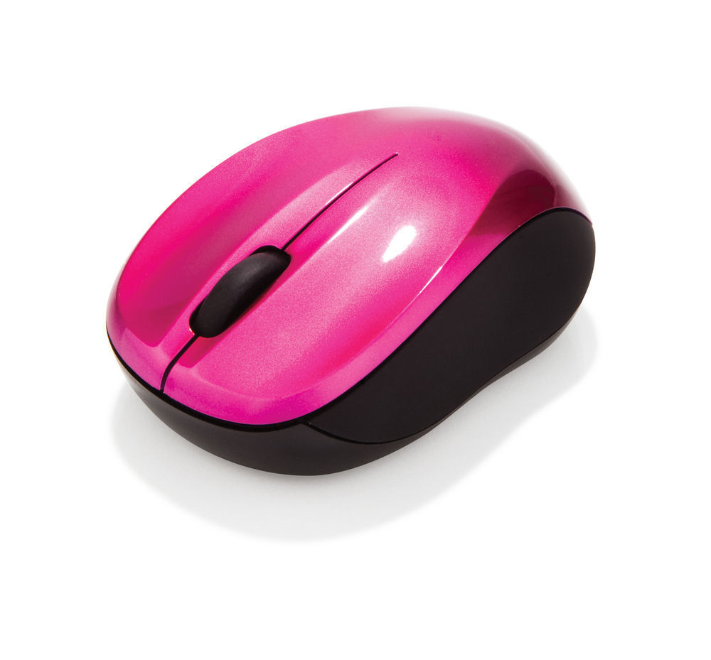 MIV-49043 Verbatim GO Nano Hot Pink Mouse 2.4GHz Wireless Optical, Ultra Compact, 3 Buttons, 1600dpi, Nano Receiver