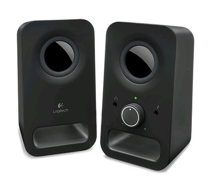 [SPLT-Z150] SPLT-Z150 Logitech Z150 2.0 Stereo Speakers 6W Compact Size Easily Access to Power & Volume Control Headphone & Auxiliary Jack for TV PC Smartphone Tablet