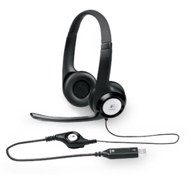 SPLT-H390 Logitech H390 USB Headset Adjustable,USB,2 Years Noise Cancelling Micophone Headphones In-line Audio Controls