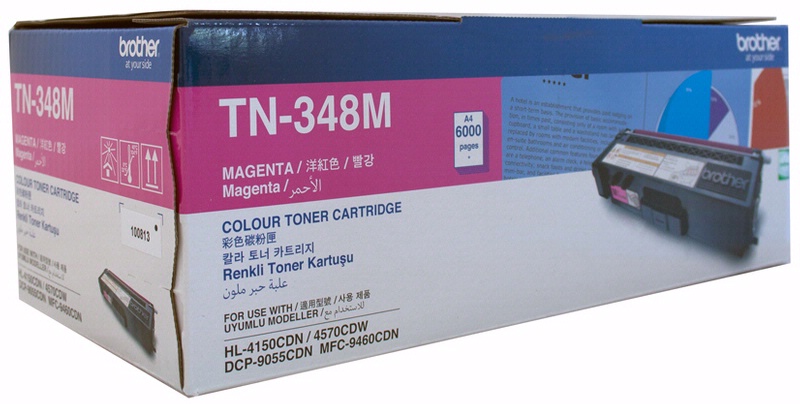 COB-TN348M Brother TN-348M Colour Laser Toner - Super High Yield Megenta - HL-4150CDN/4570CDW, DCP-9055CDN, MFC-9460CDN/9970CDW - 6000 pages