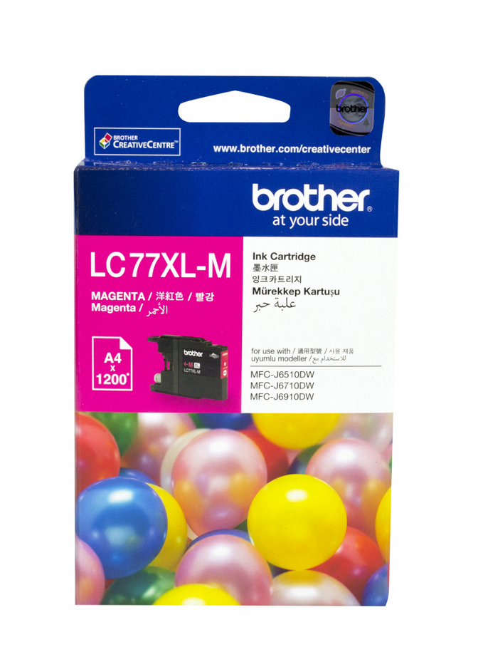 COB-LC77XLM Brother LC-77XLM Magenta Super High Yield Ink Cartridge- MFC-J6510DW/J6710DW/J6910DW/J5910DW - up to 1200 pages