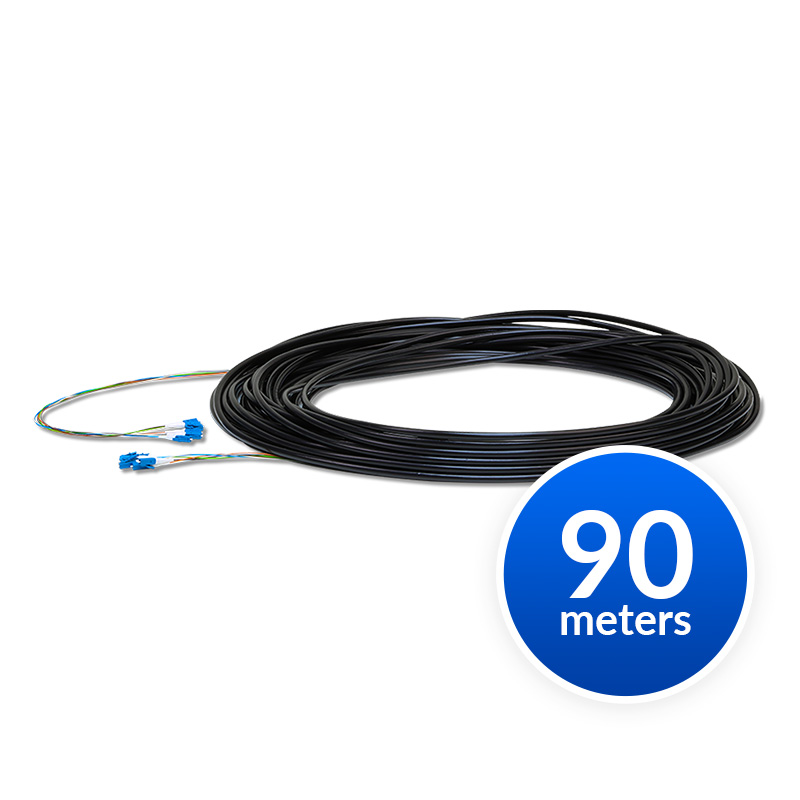 NHU-FC-SM-300 Ubiquiti Single-Mode Lightweight Fiber Cable, Lenth 90m,  Outdoor-Rated, Kevlar Yarn For Added Tensile Strength,  Weatherproof Tape,