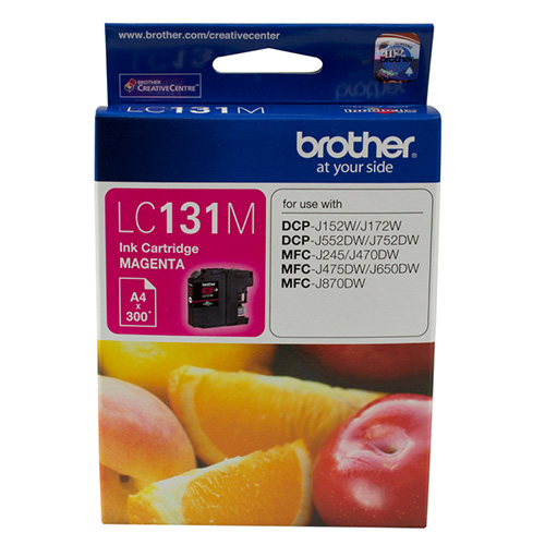 COB-LC131M Brother LC-131M Megenta Ink Cartridge - to suit DCP-J152W/J172W/J552DW/J752DW/MFC-J245/J470DW/J475DW/J650DW/J870DW - up to 300 pages