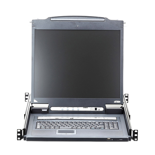 KVA-CL5708IM Aten 17' 1U Local/Remote Share Access 8-Port Single Rail LCD KVM over IP Switch